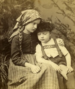 Germany Young Children Traditional Costume Sophus Williams Stereoview Photo 1880