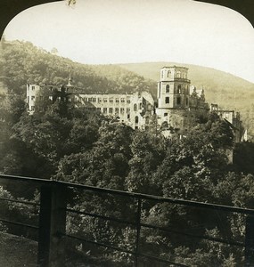 Germany Heidelberg Castle Old White Stereoview Photo 1900