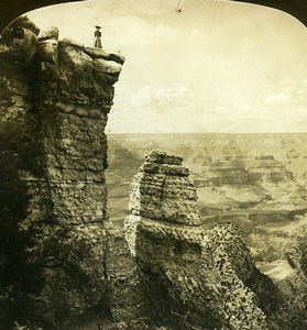 USA Arizona Grand Canyon Panorama Old White Stereoview Photo 1900