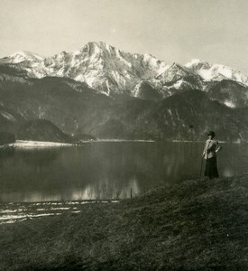 Germany Bavarian Alps Kochel Lake Herzogstand Old NPG Stereoview Photo 1906