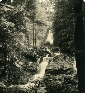 Germany Bavarian Alps Kesselbachfall Old NPG Stereoview Photo 1906