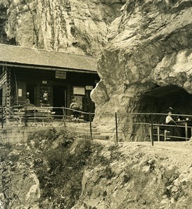 Germany Bavarian Alps Höllentalklamm Entrance Old NPG Stereoview Photo 1906
