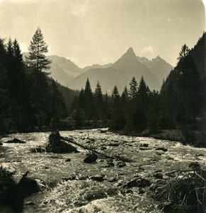 Austria Tyrol Ehrwald Sonnenspitze Old NPG Stereo Photo 1906