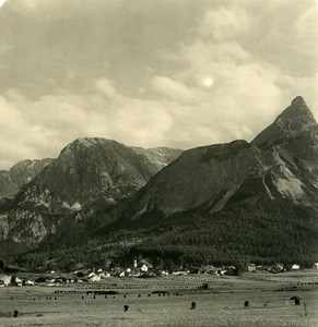 Austria Tyrol Ehrwald Sonnenspitze Tajakopf Old NPG Stereo Photo 1906