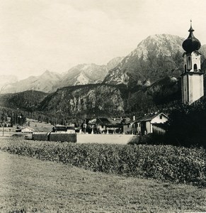 Austria Tyrol Ehrwald Mieminger Bergen Old NPG Stereo Photo 1906