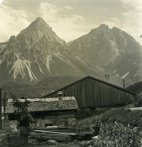 Austria Tyrol Lermoos Sonnenspitze Wampeter Schrofen Old NPG Stereo Photo 1906