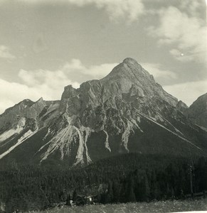 Austria Tyrol Sonnenspitze von Biberwier aus Old NPG Stereo Photo 1906