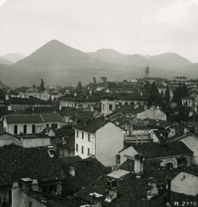 Italy Lake Maggiore Pallanza Mountains Old Stereoview Photo 1906