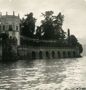 Italy Lake Maggiore Pallanza Isola Bella Old Stereoview Photo 1906