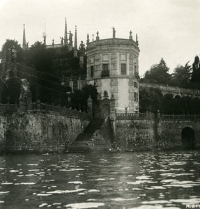 Italy Lake Maggiore Pallanza Isola Bella Gardens Old Stereoview Photo 1906