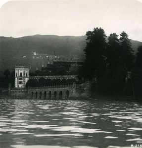 Italy Lake Maggiore Stresa Isola Bella Old Stereoview Photo 1906