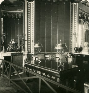 France Fontainebleau Castle Napoleon's Desk Old NPG Stereoview Photo 1900