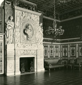 France Fontainebleau Castle Napoleon's Dining Room Old NPG Stereoview Photo 1900