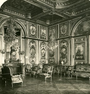 France Fontainebleau Castle Council of Ministers Room NPG Stereoview Photo 1900