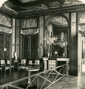 Fontainebleau Castle Marie Antoinette Drawing Room NPG Stereoview Photo 1900