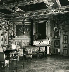 France Fontainebleau Castle Louis XIII Drawing Room NPG Stereoview Photo 1900