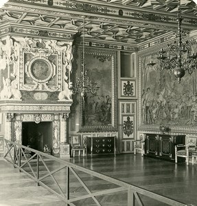 France Fontainebleau Castle François I Drawing Room NPG Stereoview Photo 1900