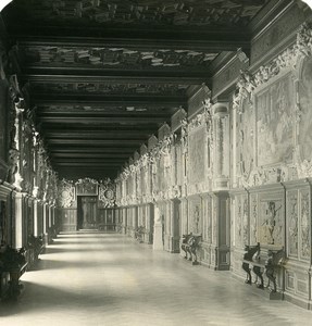 France Fontainebleau Castle François I Gallery Old NPG Stereoview Photo 1900