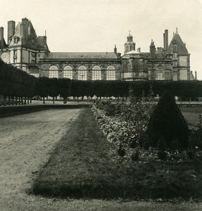 France Fontainebleau Castle Palace & Gardens Old NPG Stereoview Photo 1900