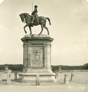 Chantilly Castle Connetable de Montmorency Statue NPG Stereoview Photo 1900