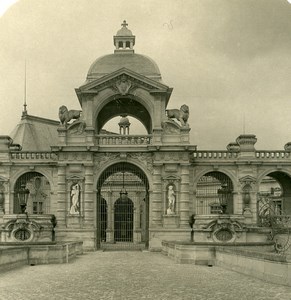 France Chantilly Castle Entrance Old NPG Stereoview Photo 1900