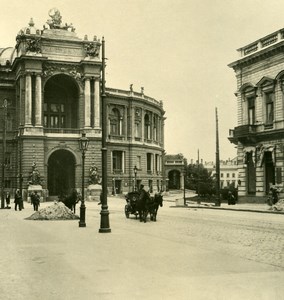 Russia Ukraine Odessa Theater Old NPG Stereo Photo 1900