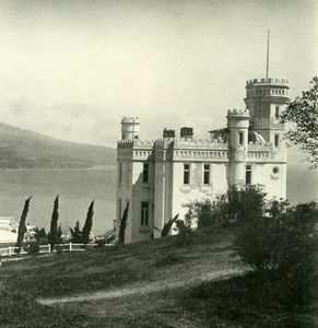 Russia Crimea Yalta Jalta Nice Villa Castle Old NPG Stereo Photo 1900