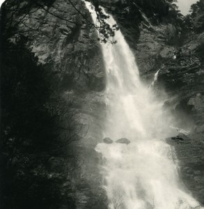 Russia Crimea Uchan-su Waterfall near Yalta Jalta Old NPG Stereo Photo 1900