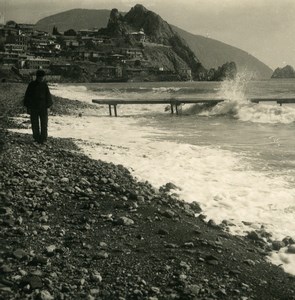 Russia Crimea Gurzuf Hurzuf Beach Old NPG Stereo Photo 1900