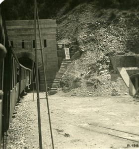 Switzerland Railway Simplon Tunnel Entrance Brigue Old Stereoview Photo 1900