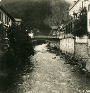 Switzerland Ragaz Tamina River Old Stereoview Photo 1900