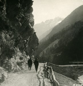 Switzerland Zermatt Visp valley Mischabel group Old Stereoview Photo 1900