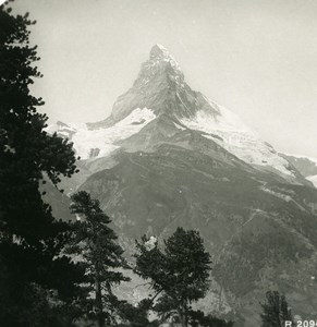 Switzerland Riffelalp Matterhorn Cervin Old Stereoview Photo 1900
