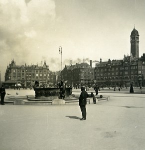 Denmark Copenhagen Raadhuspladsen City Hall Square Old NPG Stereo Photo 1900