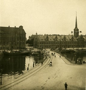 Denmark Copenhagen Borsen Old Stock Exchange NPG Stereo Photo 1900