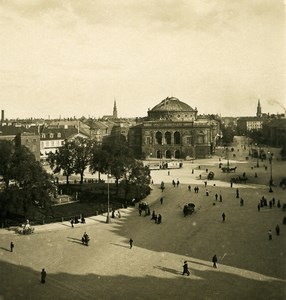 Denmark Copenhagen Kongens Nytorv General View Old NPG Stereo Photo 1900