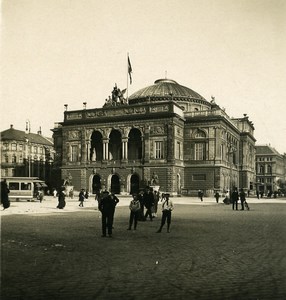 Denmark Copenhagen Royal Danish Theatre Old NPG Stereo Photo 1900