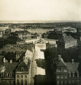 Denmark Copenhagen Amalienborg Harbor Old NPG Stereo Photo 1900