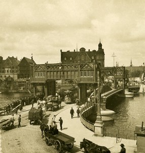 Denmark Copenhagen Knippelsbro Bascule Bridge Old NPG Stereo Photo 1900