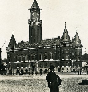 Sweden Helsingborg City Hall Old NPG Stereo Photo 1900