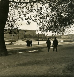 Sweden Stockholm Royal Palace Old NPG Stereo Photo 1900