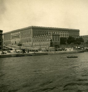 Sweden Stockholm Royal Palace Old NPG Stereo Photo 1900