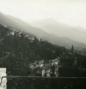 Switzerland Locarno Madonna del Sasso Old Possemiers Stereoview Photo 1900