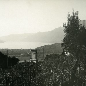 Switzerland Locarno Monti della Trinita Old Possemiers Stereoview Photo 1900