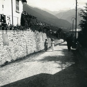 Switzerland Locarno Monti della Trinita Old Possemiers Stereoview Photo 1900