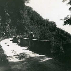 Switzerland Locarno Orselina to Brione Road Old Possemiers Stereoview Photo 1900