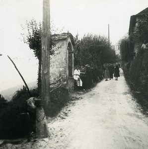 Switzerland Locarno Brione Road Minusio Old Possemiers Stereoview Photo 1900