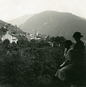 Switzerland Val Verzasca Contra Old Possemiers Stereoview Photo 1900