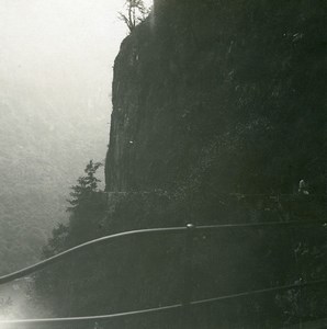 Switzerland Val Verzasca Mergoscia road Old Possemiers Stereoview Photo 1900