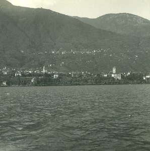 Switzerland Lake Maggiore Locarno Minusio Brione Possemier Stereoview Photo 1900